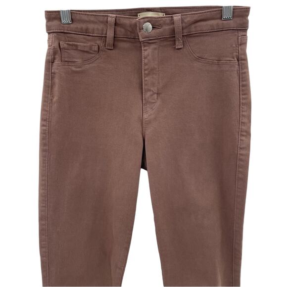 L’AGENCE MARGOT SKINNY HIGH RISE SKINNY PANTS JEANS IN PINE BARK BROWN SIZE 27 - Picture 2 of 9